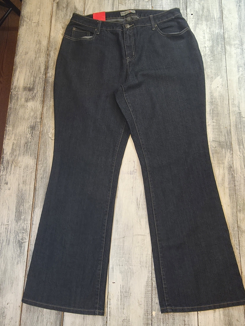 Fashion Bug Dk Blue Moderately Curvy Straight Leg Jeans Sits Below Waist sz 18W